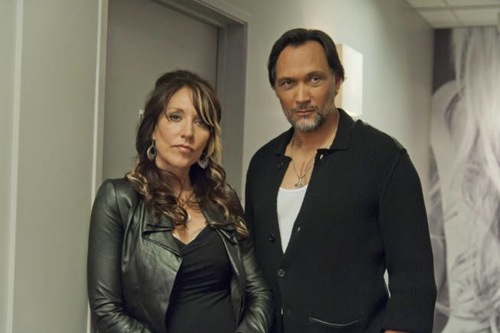 SONS OF ANARCHY Authority Vested -- Episode 502  (Airs Tuesday, September 18, 10:00 pm e/p) -- Pictured: (L-R) Katey Sagal as Gemma Teller Morrow, Jimmy Smits as Nero Padilla -- CR: Prashant Gupta/FX