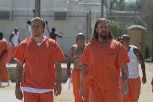 SONS OF ANARCHY Laying Pipe -- Episode 503 (Airs Tuesday, September 25, 10:00 pm e/p) -- Pictured: (L-R) Charlie Hunnam as Jackson 'Jax' Teller, Ryan Hurst as Ryan 'Opie' Winston -- CR: Prashant Gupta/FX
