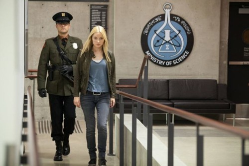 FRINGE: Peter,(Josh Jackson, L) disguised as a Loyalist, and Etta (Georgina Haig, R) break into the Harvard Medical building in the &quot;In Absentia&quot; episode of FRINGE airing Friday, Oct. 5  (9:00-10:00 PM ET/PT) on FOX. &#xa9;2012 Fox Broadcasting Co. CR: Liane Hentscher/FOX