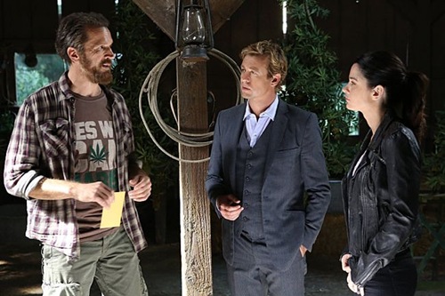 "Panama Red" -- The death of a young botanist leads the team into the lucrative world of medical marijuana, on THE MENTALIST, Sunday, Dec. 9 (10:00-11:00 PM, ET/PT) on the CBS Television Network. Pictured, L-R: Troy Ruptash (Matthew Gold), Simon Baker (Patrick Jane), Robin Tunney (Teresa Lisbon). Photo: Robert Voets/Warner Bros. √?¬©2012 Warner Bros. Television. All Rights Reserved.