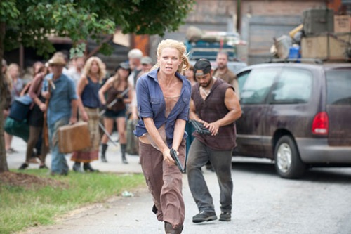 Andrea (Laurie Holden) and Martinez (Jose Pablo Cantillo) - The Walking Dead - Season 3, Episode 9 - Photo Credit: Gene Page/AMC