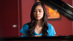 GLEE: AMERICAN IDOL Season 11 runner up Jessica Sanchez guest stars in the "Lights Out" episode of GLEE airing Thursday, April 25 (9:00-10:00 PM ET/PT) on FOX. ©2013 Fox Broadcasting Co. CR: Eddy Chen/FOX
