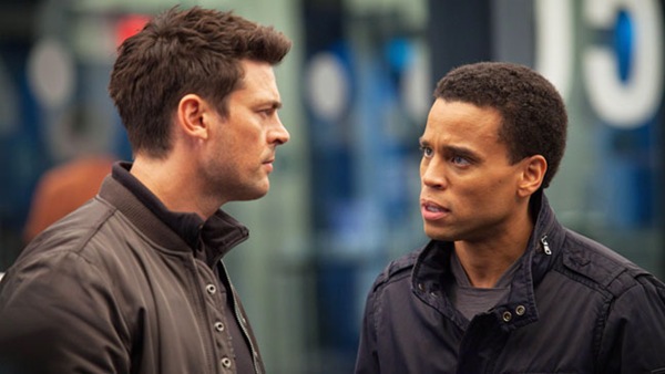 ALMOST HUMAN: John Kennex (Karl Urban, L) and Dorian (Michael Ealy, R) partner to fight crime in the year 2048 in the new FOX drama ALMOST HUMAN premiering this fall on FOX. ©2013 Fox Broadcasting Co. Cr: Liane Hentscher/FOX