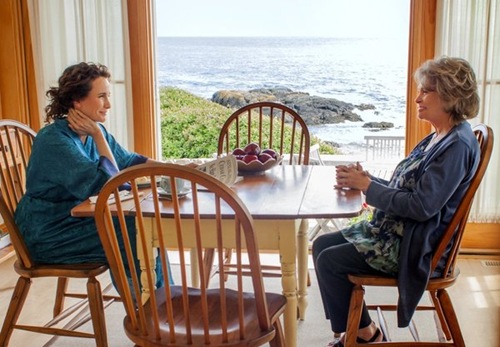 Charlotte Jeffers (Paula Shaw, right) is known as Cedar Cove?s resident busybody, eager to spread the gossip around her seaside town?even when it concerns her daughter, the town?s resident municipal court Judge, Olivia Lockhart (Andie MacDowell, left).