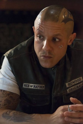 SONS OF ANARCHY Poenitentia -- Episode 603 -- Airs Tuesday, September 24, 10:00 pm e/p) -- Pictured: Theo Rossi as Juan Carlos 'Juice' Ortiz -- CR: Prashant Gupta/FX
