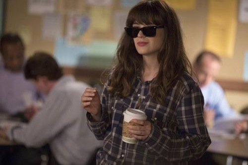 NEW GIRL:  Jess (Zooey Deschanel) tries to impress a clique of teachers at her new school in the &quot;Jacooz&quot; episode of NEW GIRL airing Tuesday, Sept. 24 (9:00-9:30 PM ET/PT) on FOX. &#xa9;2013 Fox Broadcasting Co.  Cr: Jennifer Clasen/FOX