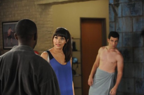 NEW GIRL:  Schmidt (Max Greenfield, R) makes a decision about his relationship with Cece (Hannah Simone, C) in the &quot;All In&quot; season premiere episode of NEW GIRL airing Tuesday, Sept. 17 (9:00-9:30 PM ET/PT) on FOX. &#xa9;2013 Fox Broadcasting Co. Cr: Ray Mickshaw/FOX