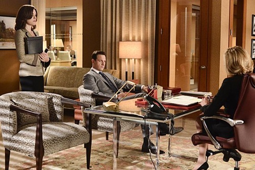 "A Precious Commodity"-- Alicia (Julianna Margulies, left) is put in a difficult situation when an internal conflict at the firm puts Will (Josh Charles, center) and Diane (Christine Baranski, right) at odds, on THE GOOD WIFE, Sunday, Oct 13 (9:00-10:00 PM, ET/PT) on the CBS Television Network. Photo: Myles Aronowitz/CBS √?¬©2013 CBS Broadcasting Inc. All Rights Reserved