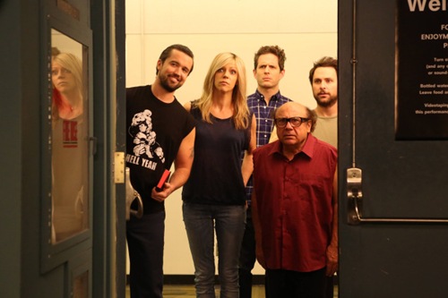 IT'S ALWAYS SUNNY IN PHILADELPHIA Country Mac - Episode 5 - (Airs Wednesday, October 2, 10:00 pm e/p) -- Pictured: (L-R) Rob McElhenney as Mac, Kaitlin Olson as Dee Reynolds, Glenn Howerton as Dennis Reynolds, Danny DeVito as Frank Reynolds, Charlie Day as Charlie Kelly -- CR: Patrick McElhenney/FX