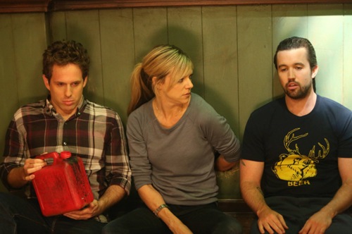 IT'S ALWAYS SUNNY IN PHILADELPHIA Flowers for Charlie - Episode 8 - (Airs Wednesday, October 23, 10:00 pm e/p) -- Pictured: (L-R) Glenn Howerton as Dennis Reynolds, Kaitlin Olson as Dee Reynolds, Rob McElhenney as Mac -- CR: Patrick McElhenney/FX