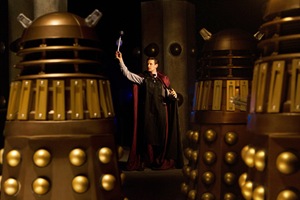 STRICTLY EMBARGOED FOR USE UNTIL 00.01 ON 7 DECEMBER, 2013, GMT
Picture shows MATT SMITH as The Doctor and the Daleks.
