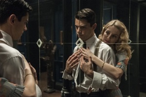 Picture shows: Ian Fleming (DOMINIC COOPER) and Muriel (ANNABELLE WALLIS) 