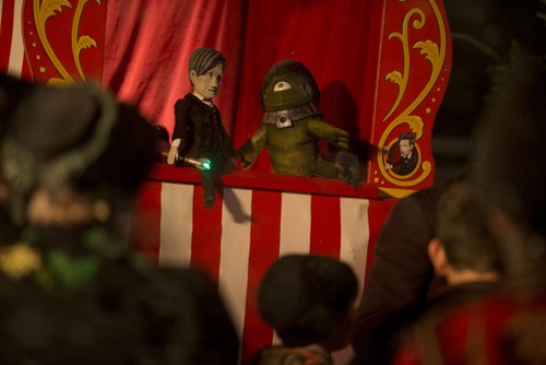 Picture shows: A Doctor puppet show.