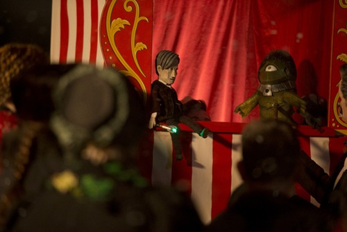 Picture shows: A Doctor puppet show.