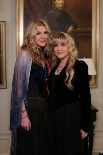 AMERICAN HORROR STORY: COVEN The Magical Delights of Stevie Nicks - Episode 310 (Airs Wednesday, January 8, 10:00 PM e/p) --Pictured: (L-R) Lily Rabe as Misty Day, Stevie Nicks as herself -- CR. Michele K. Short/FX 