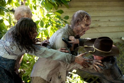Walkers and Carl Grimes (Chandler Riggs)  - The Walking Dead _ Season 4, Episode 9 - Photo Credit: Gene Page/AMC