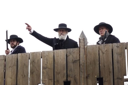 Christopher Heyerdahl as The Swede and James Shanklin as Aaron Hatch - Hell on Wheels_ Season 4, Episode 2
Photo Credit: Chris Large/AMC 